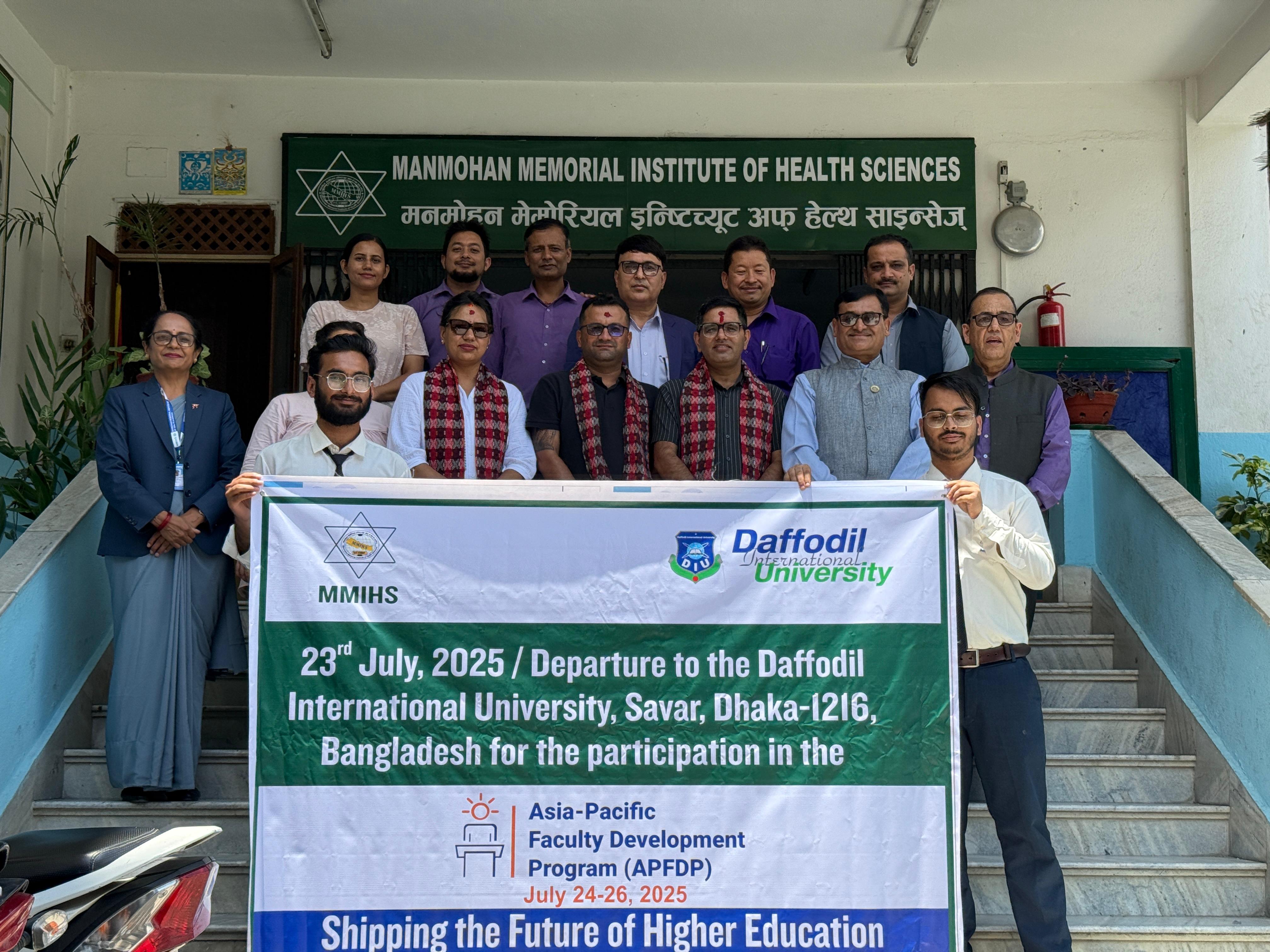 MMIHS Faculty Members Depart for Asia Pacific Faculty Development Training