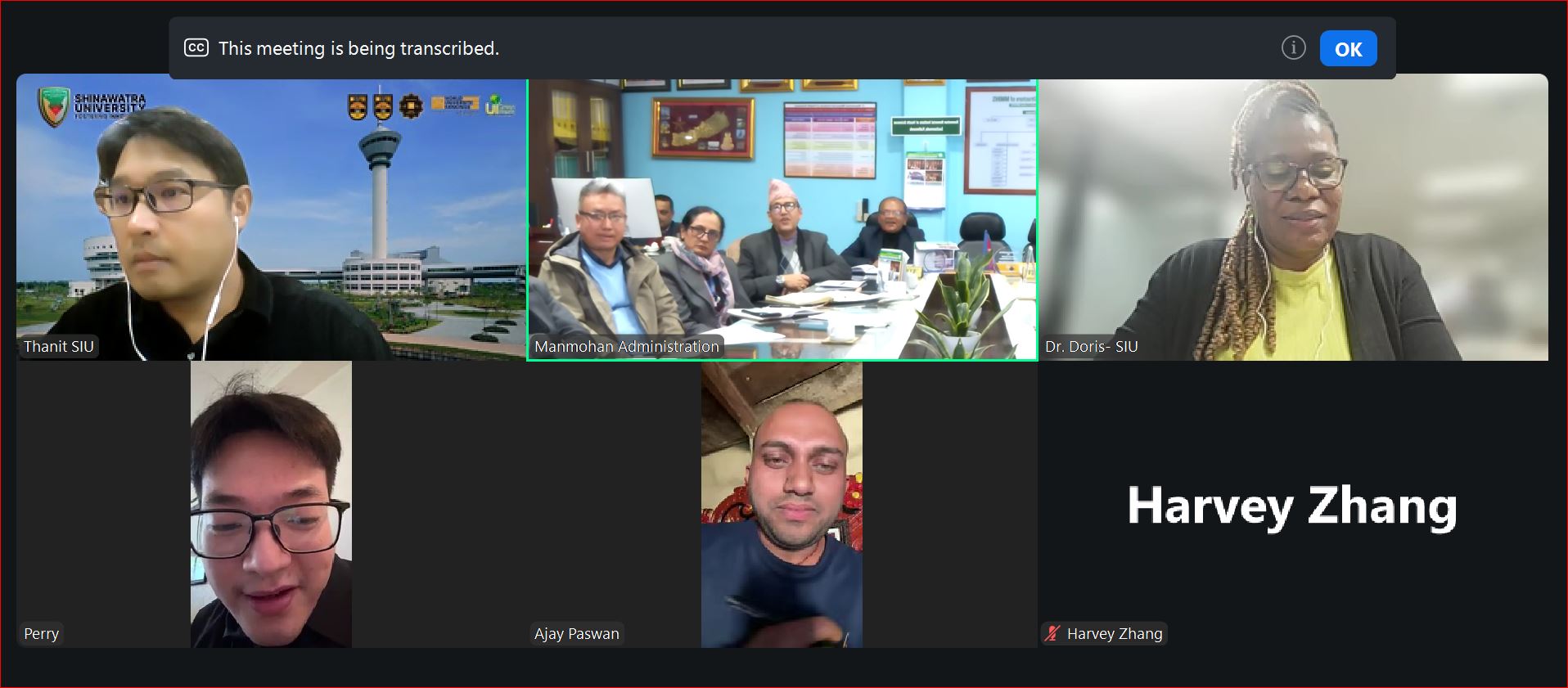 Meeting with Shinawatra University, Thailand